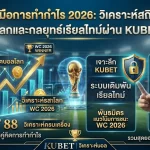 คู่มือการทำกำไร 2026: วิเคราะห์สถิติฟุตบอลโลกและกลยุทธ์เรียลไทม์ผ่าน KUBET 88